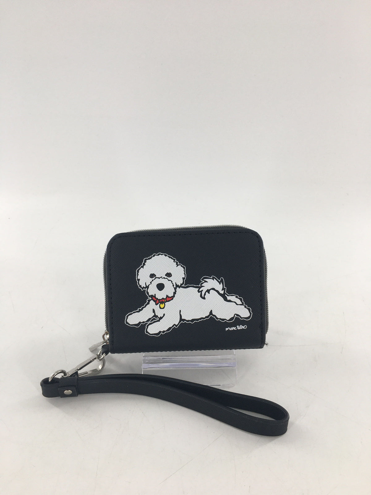 keychain wallet w/ white dog
