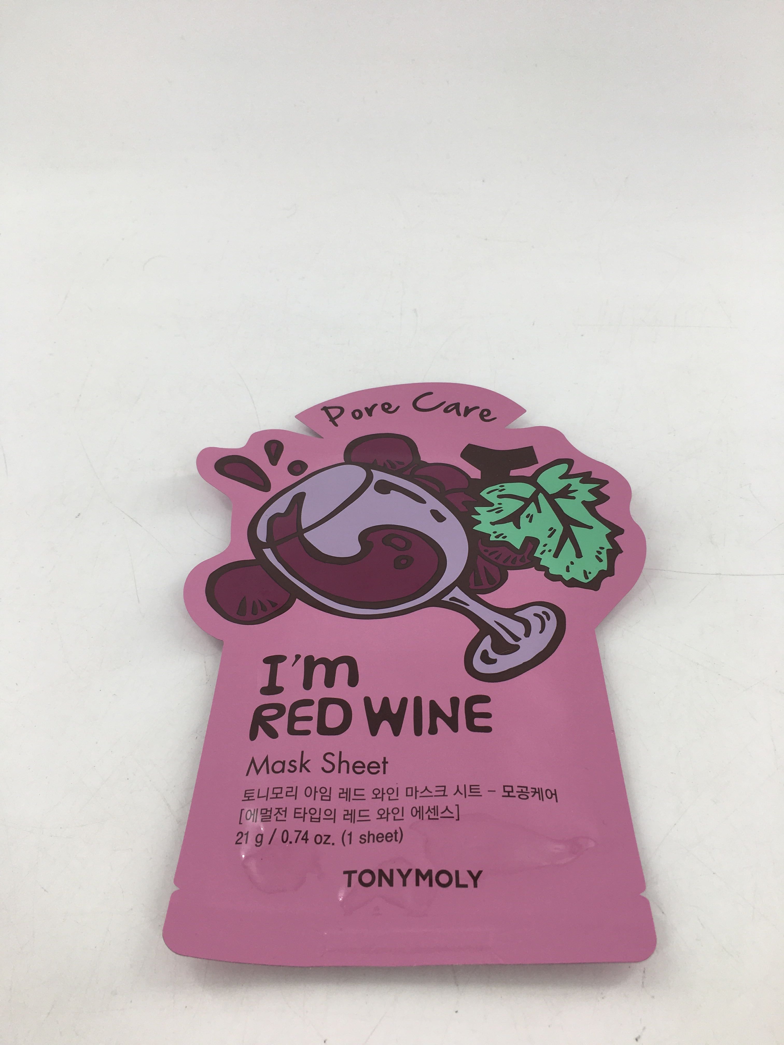 sheet mask- i'm red wine