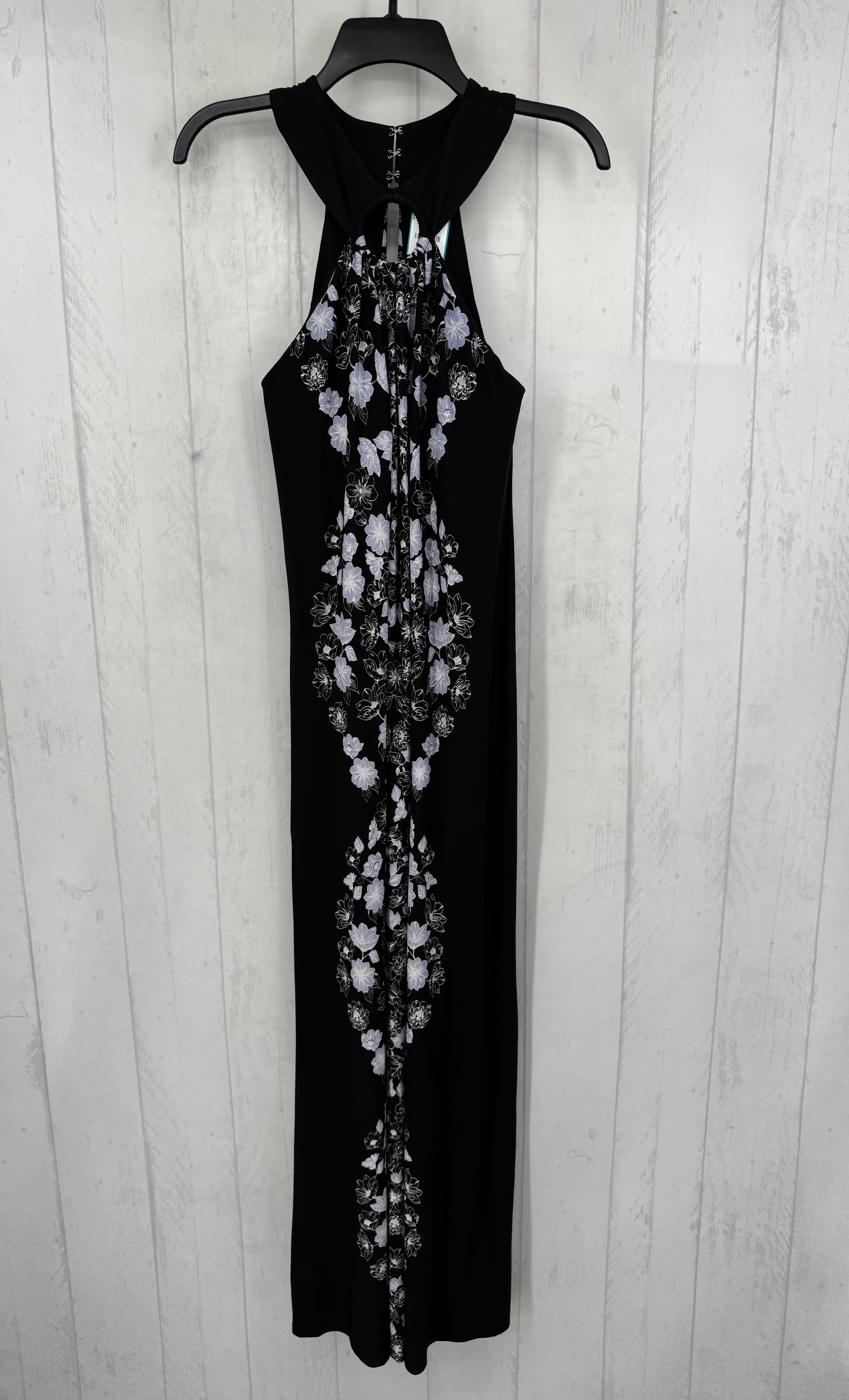 S flo print keyhole slvls maxi dress
