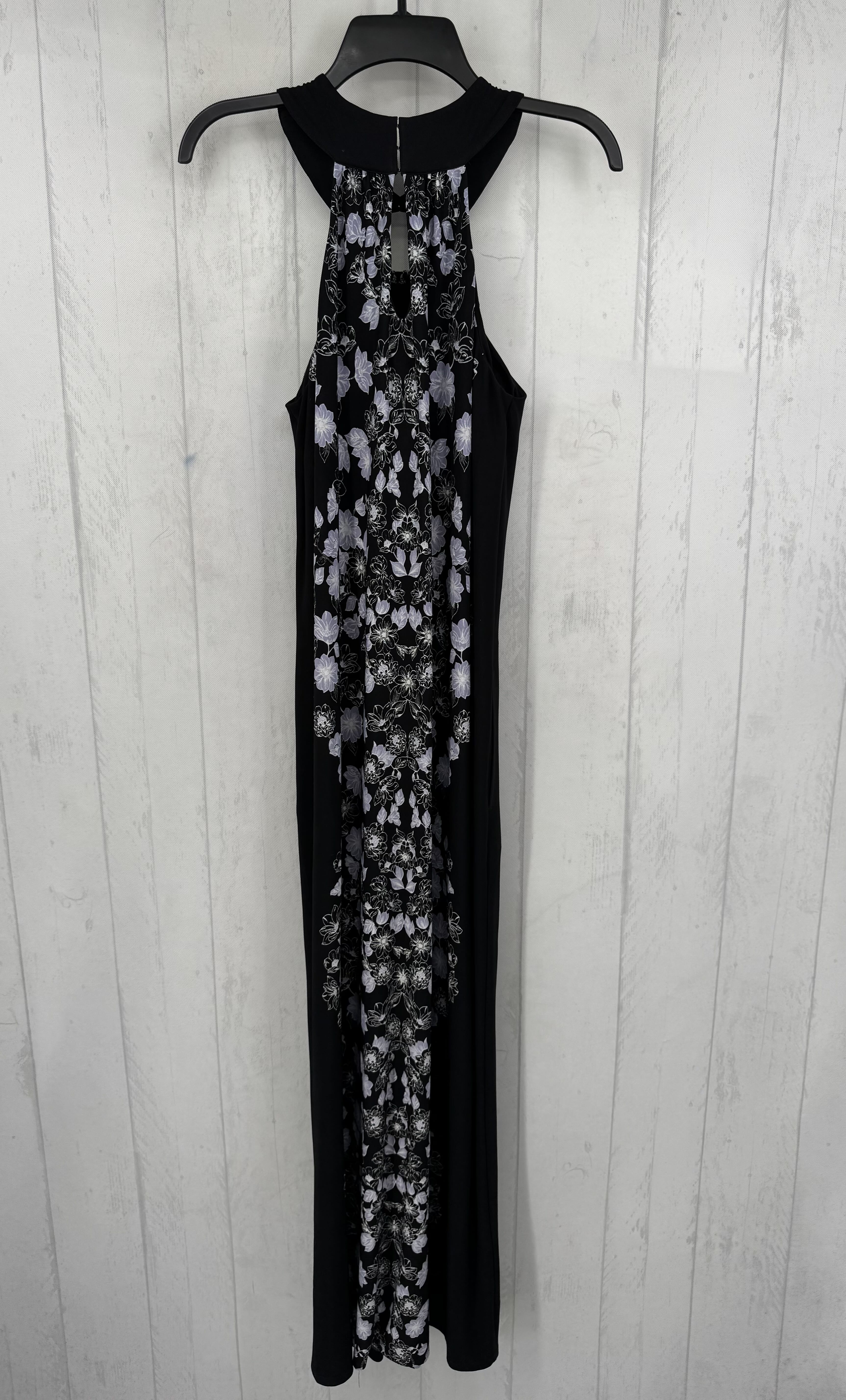 S flo print keyhole slvls maxi dress