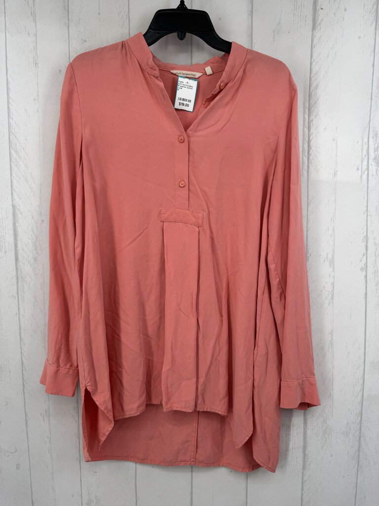 M quarter button down l/s top