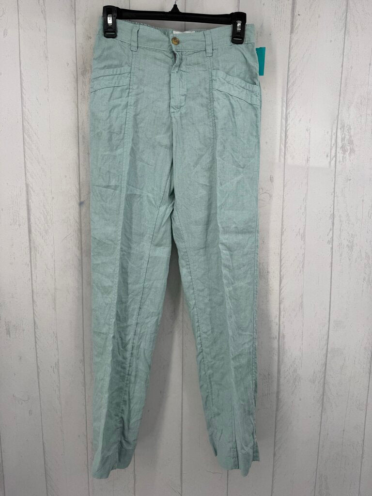 S linen straight leg pant