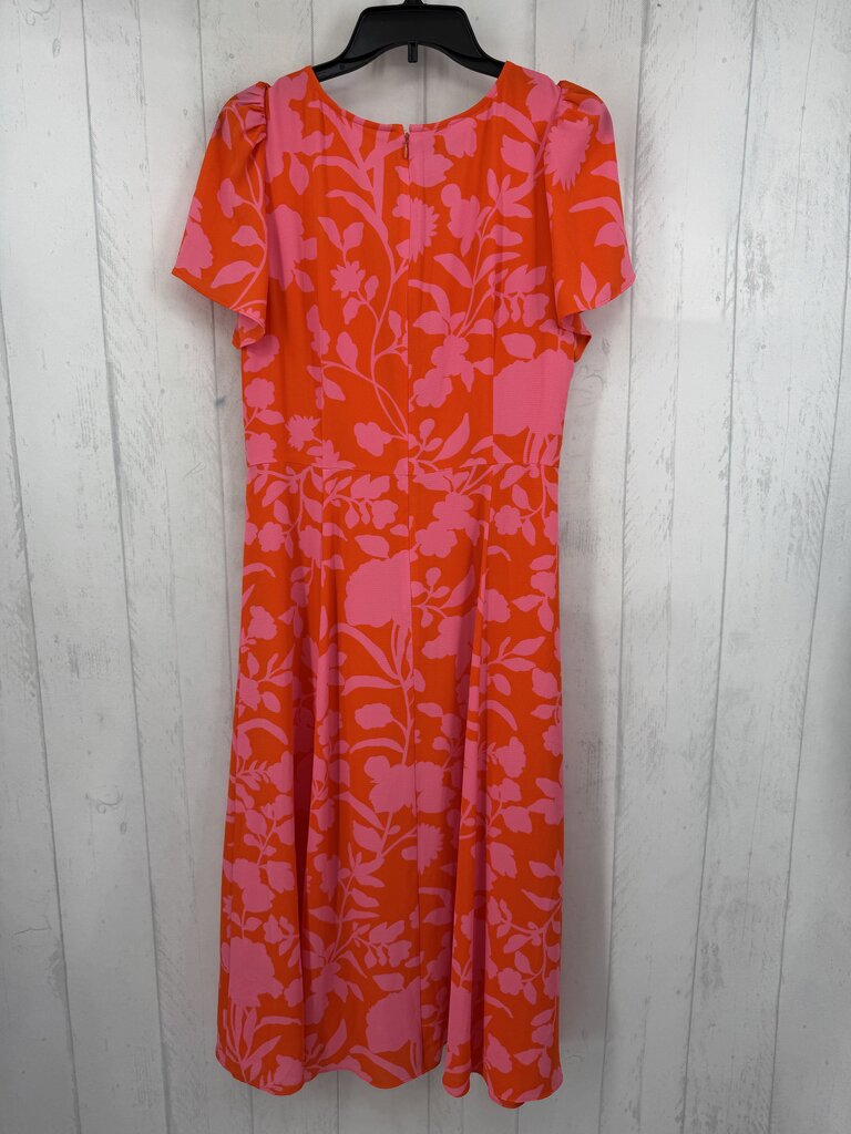 10 flo print v-neck s/s dress