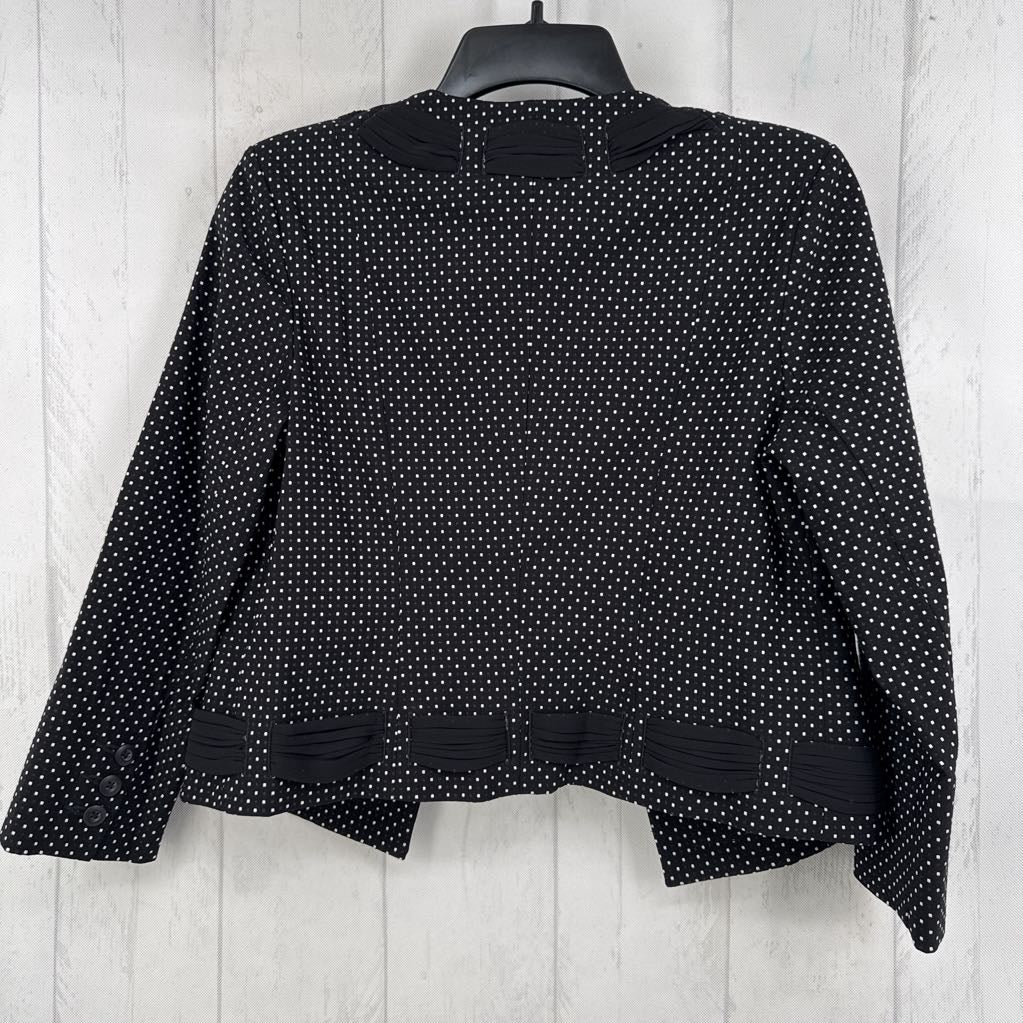 4 polka dot open front blazer