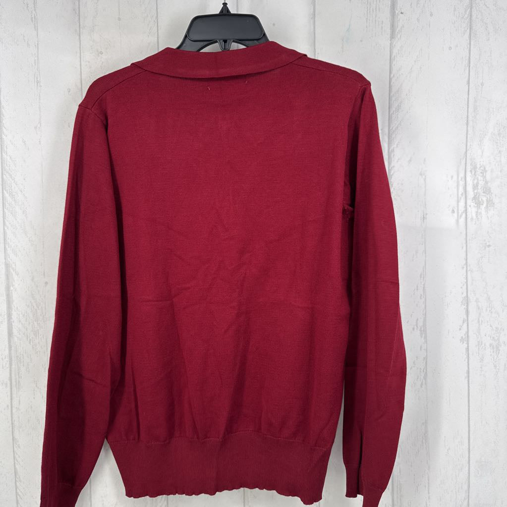 XL split neck w/ collar sweater