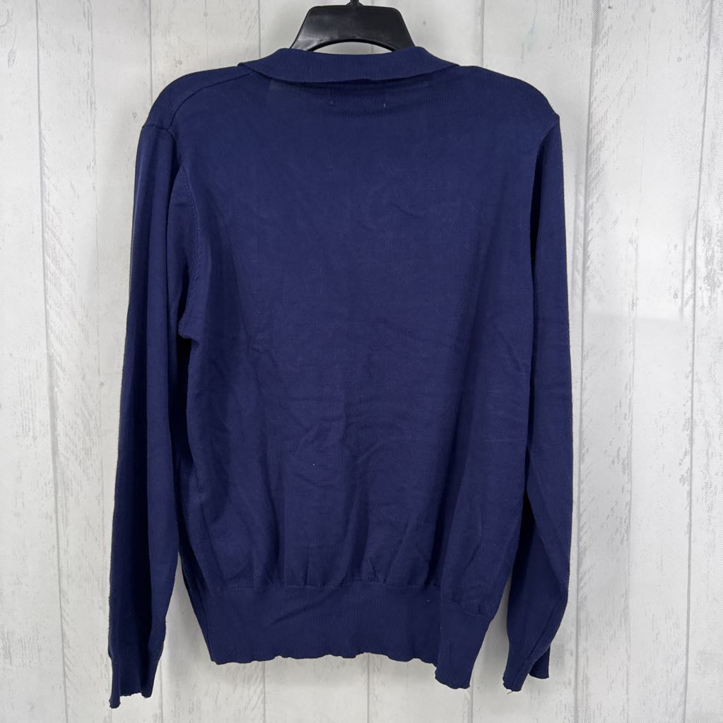 XL split neck w/ collar sweater