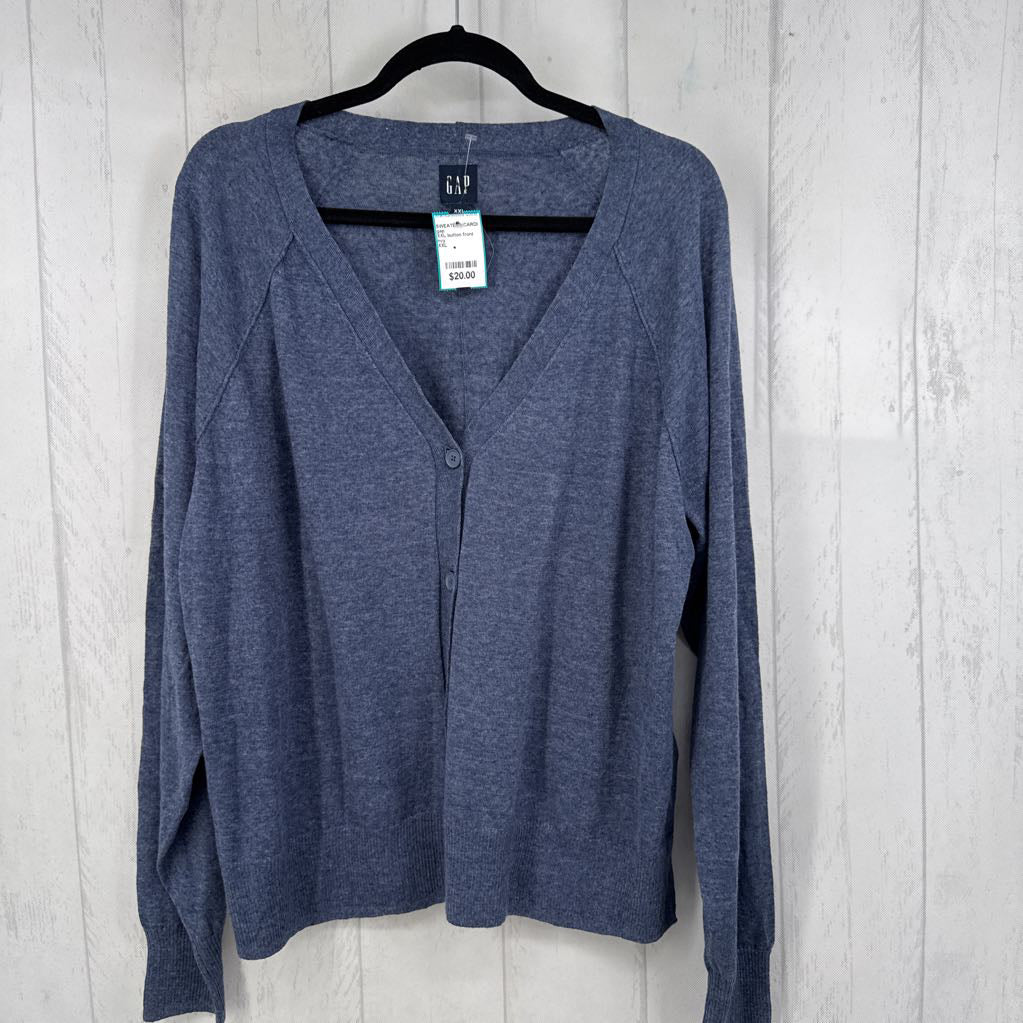 XXL button front cardi