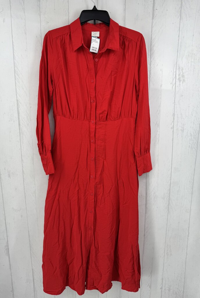 M button down l/s dress