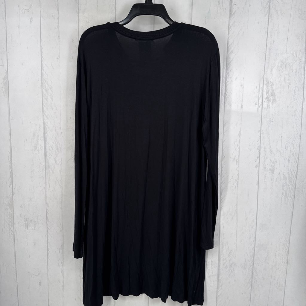 M lace-up l/s dress