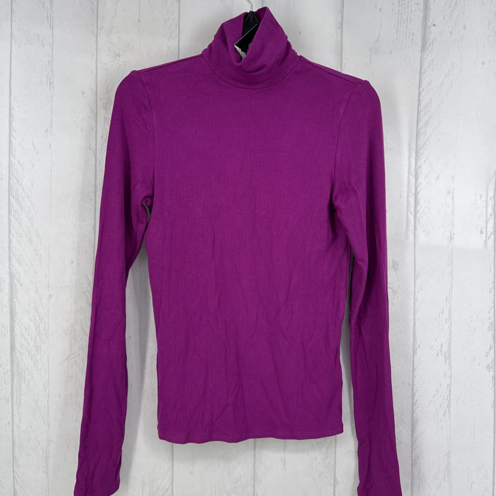 S ribbed l/s t-neck