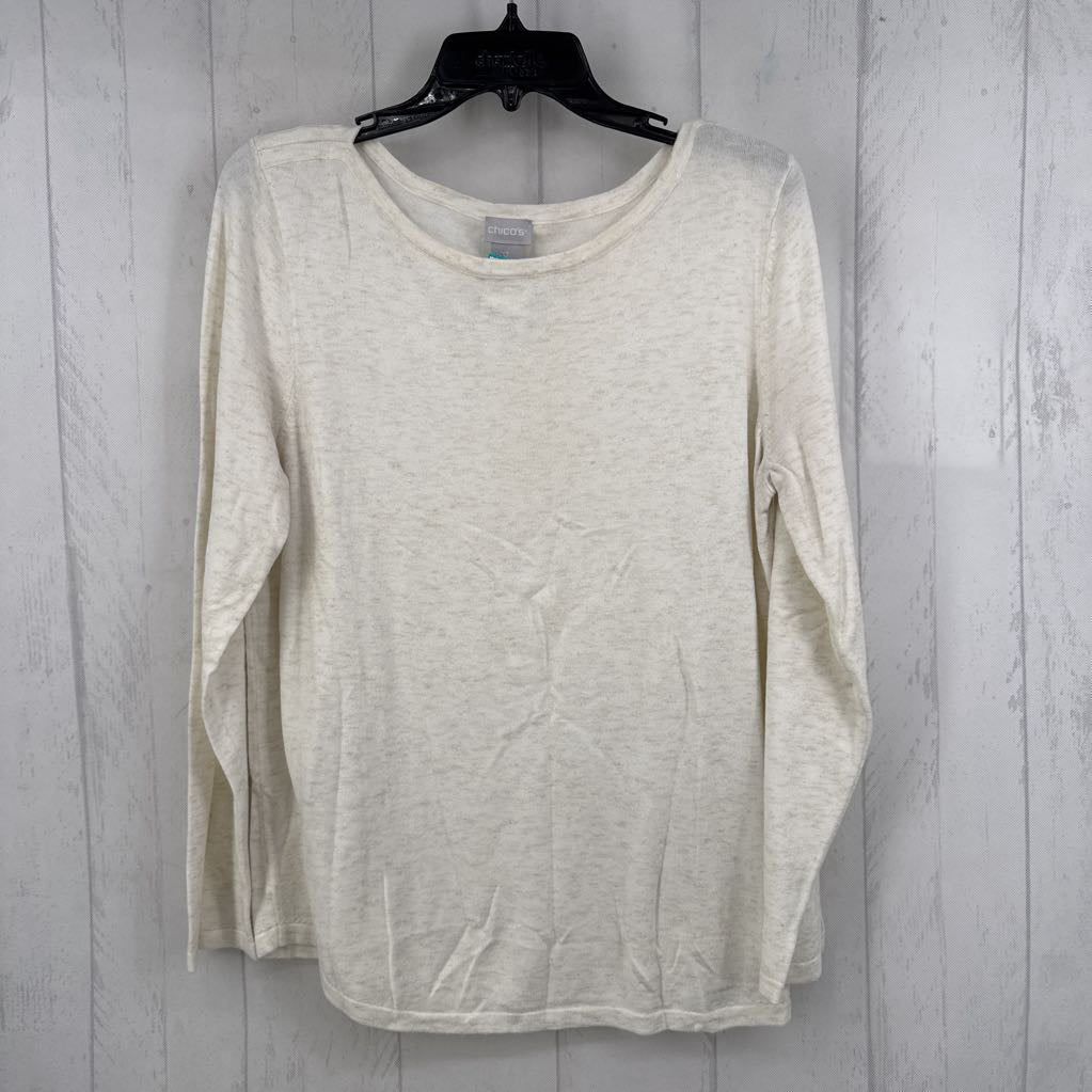 L bateau neck l/s knit top