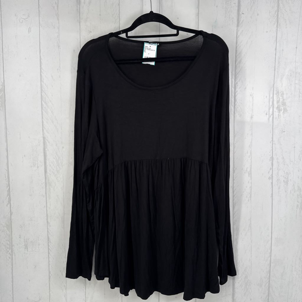 3XL round neck l/s babydoll top