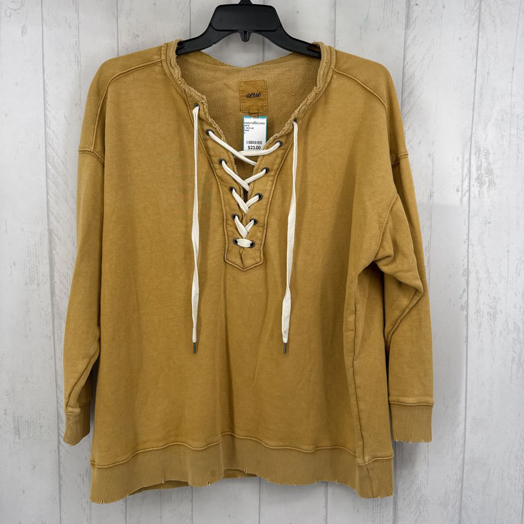 L lace-up sweatshirt
