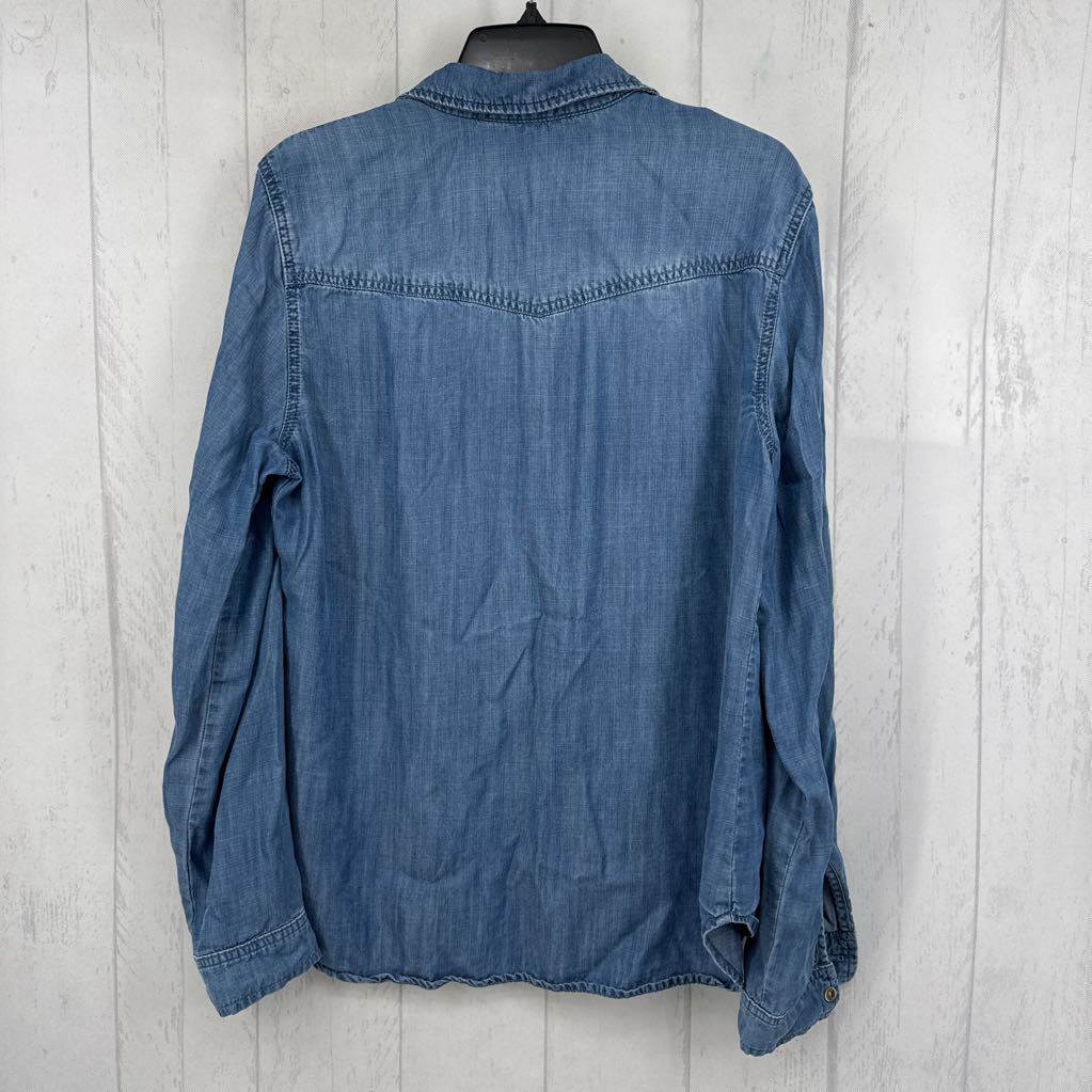 XL denim button down l/s top