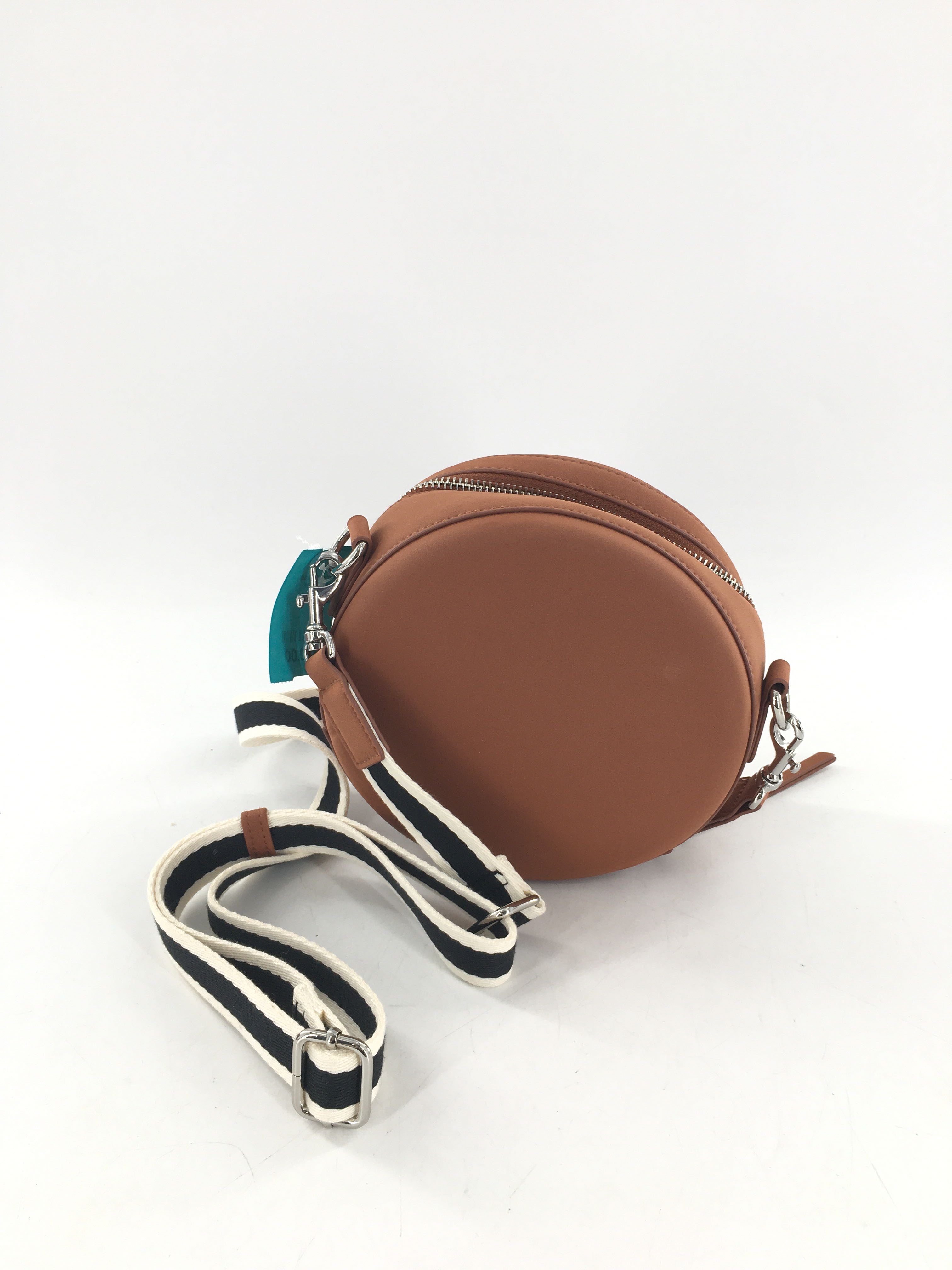 vegan leather round crossbody