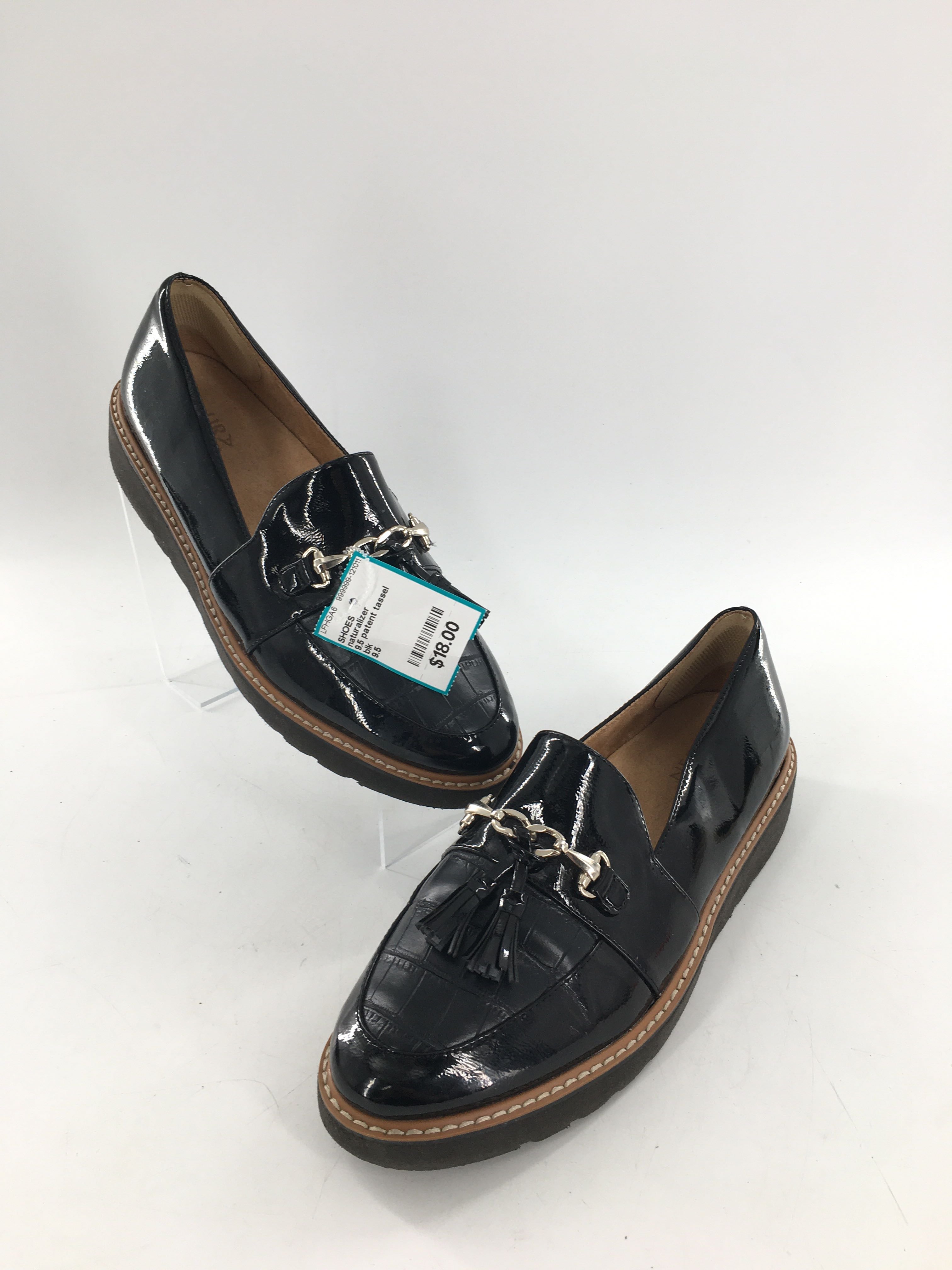 9.5 patent tassel loafers