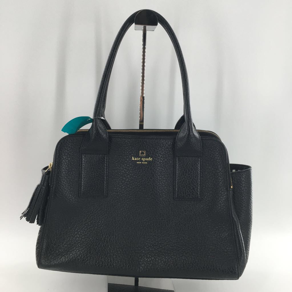 tassel pebbled satchel