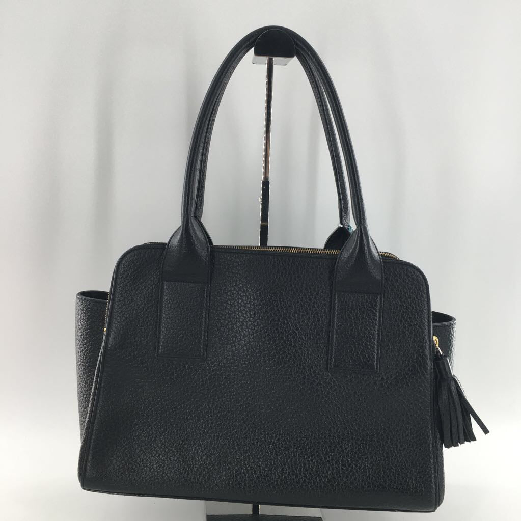 tassel pebbled satchel