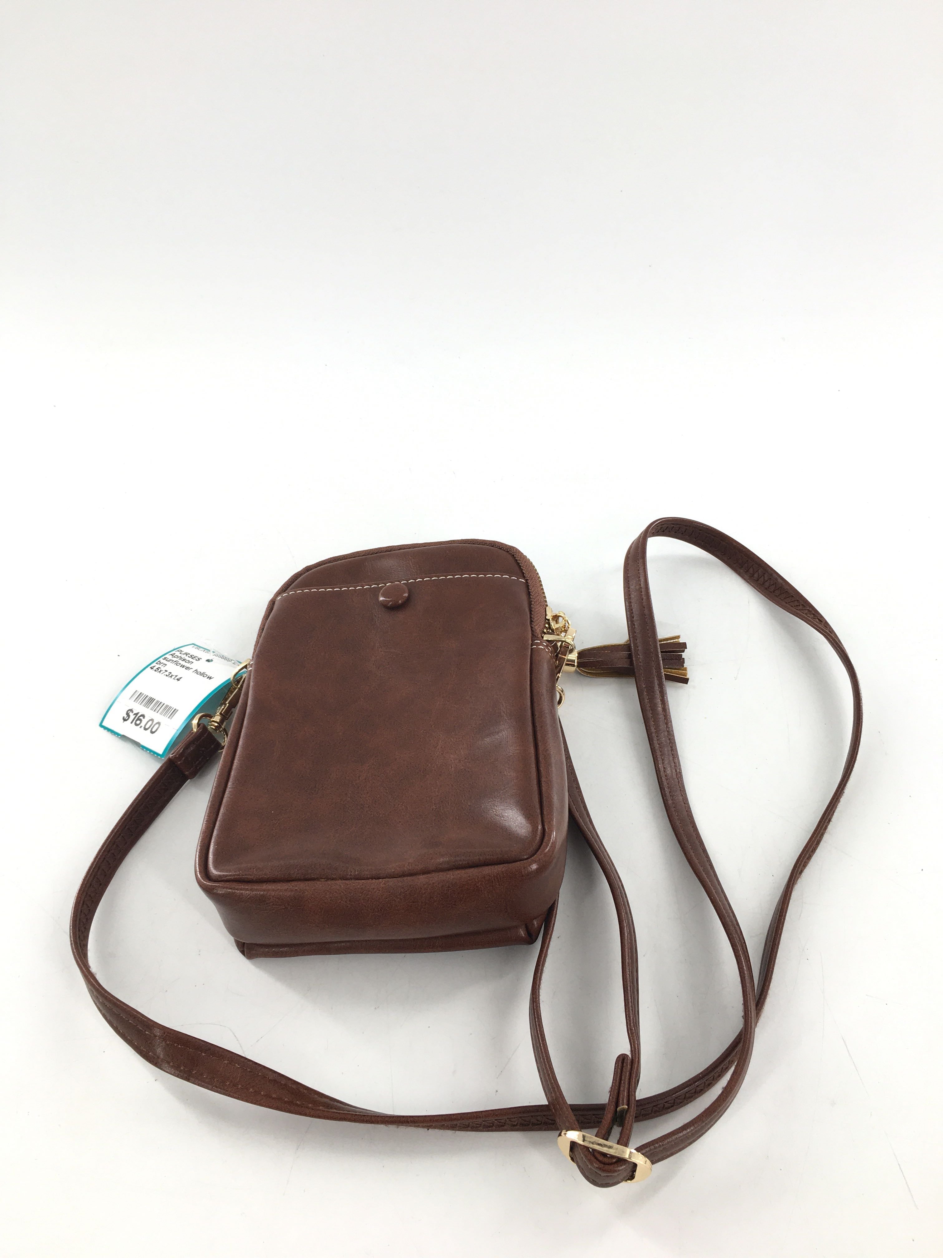 sunflower hollow tassel phone crossbody