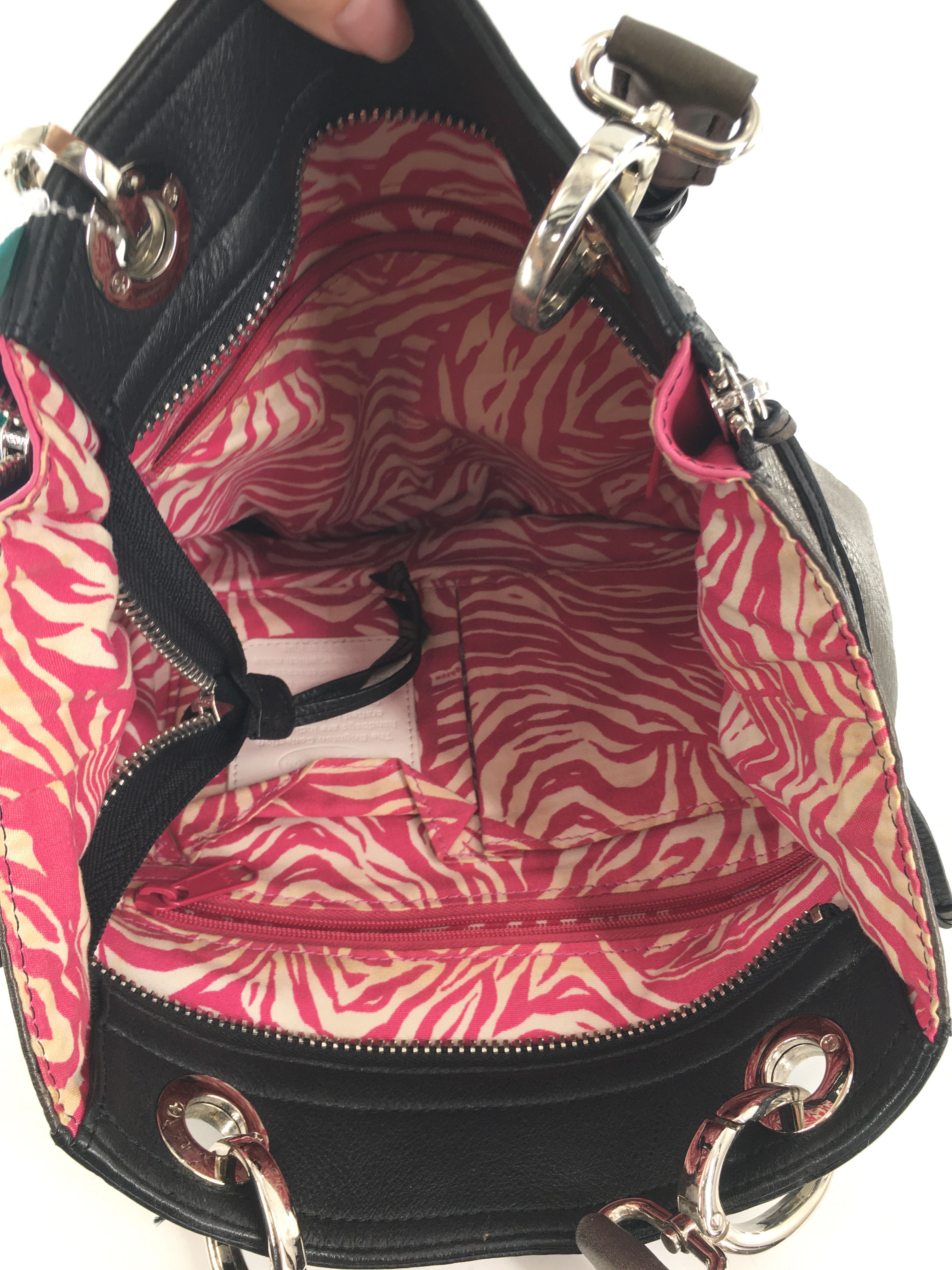fashionista themed leather bag