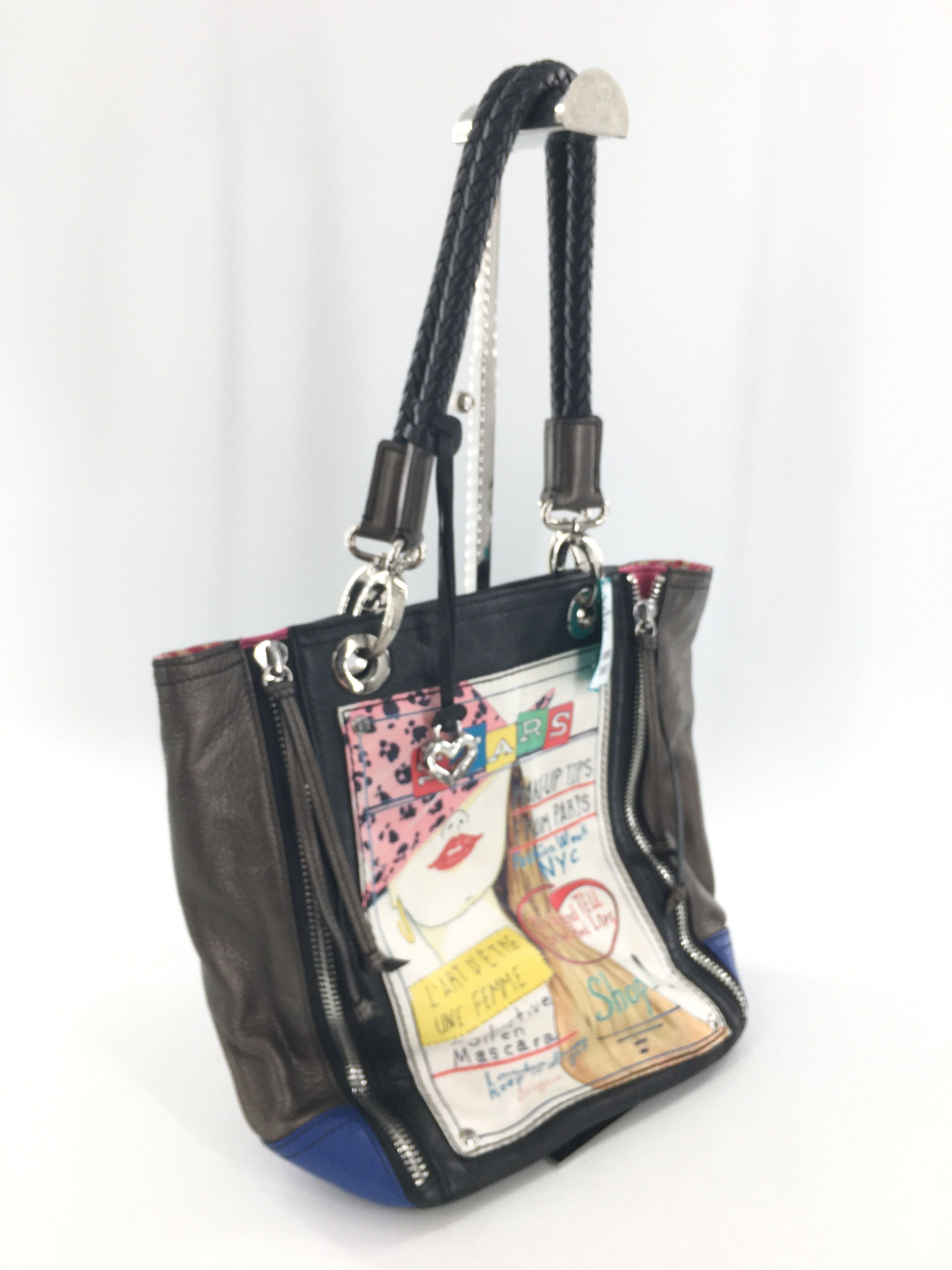 fashionista themed leather bag