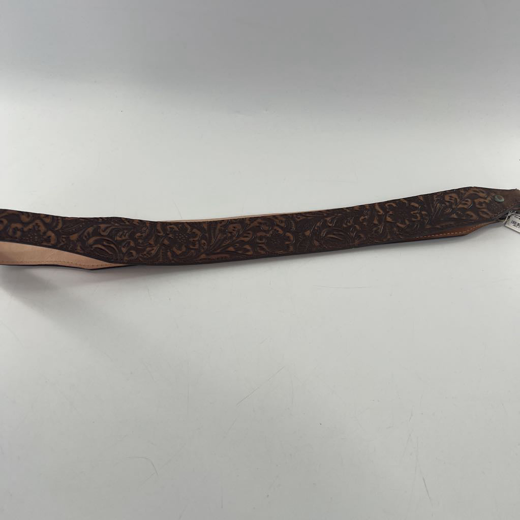brown floral purse strap