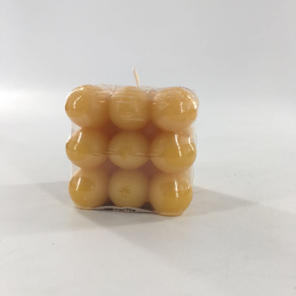 yellow cube candle