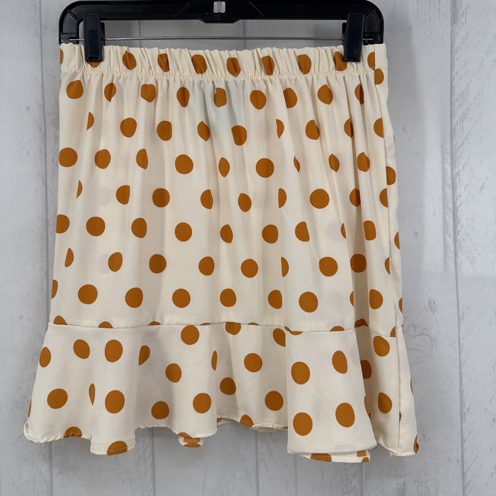 M polka dot ruffled ksirt