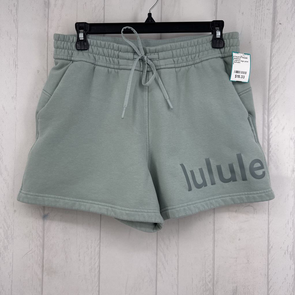 6 pull-on logo print shorts