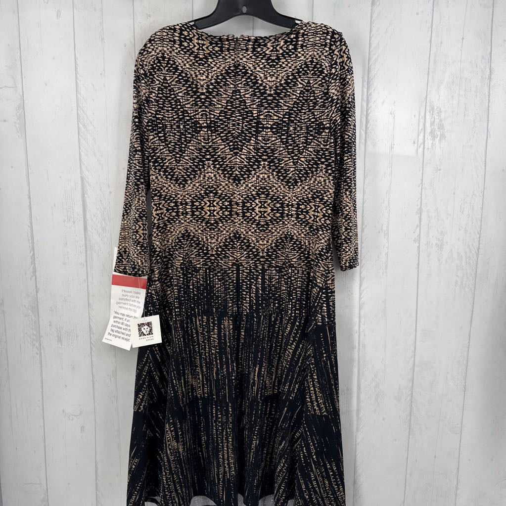 R88 12 printed 3/4 slv dress