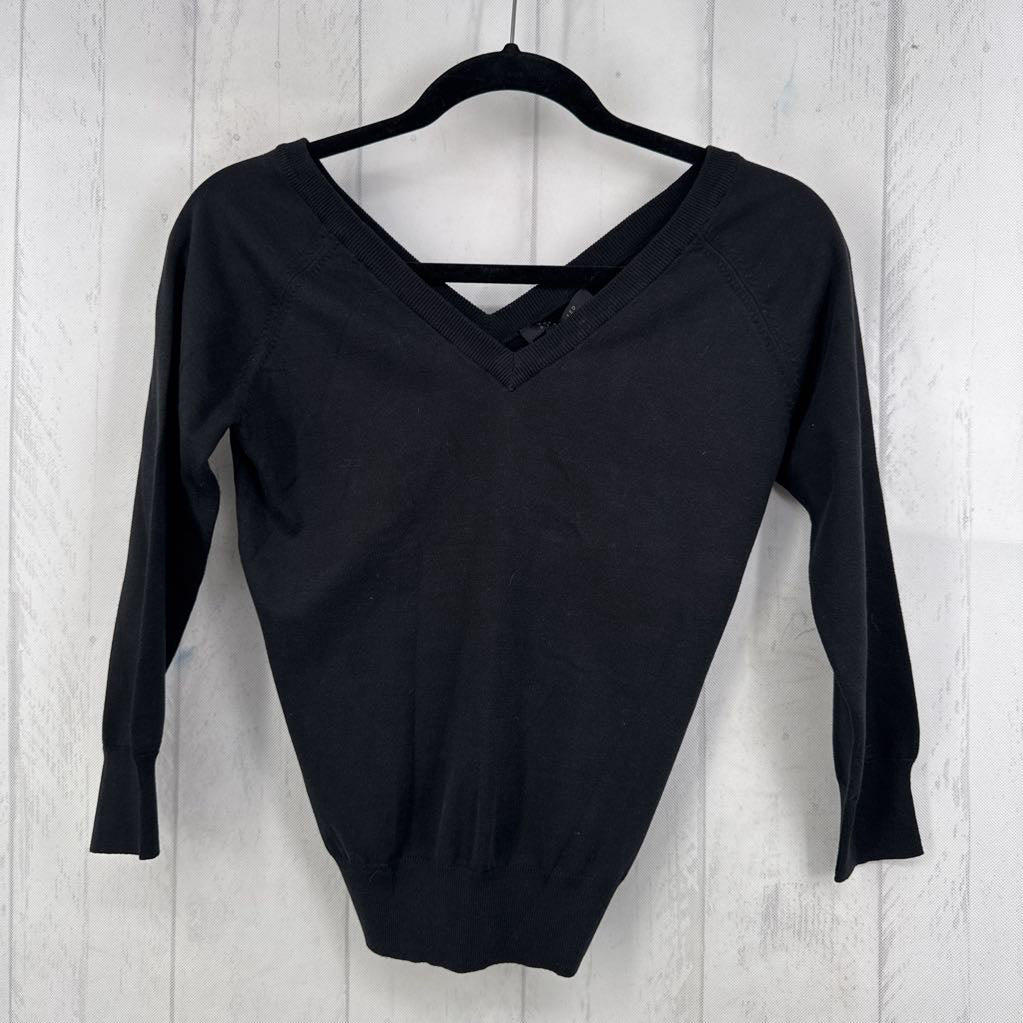 S v-neck 3/4 slv sweater