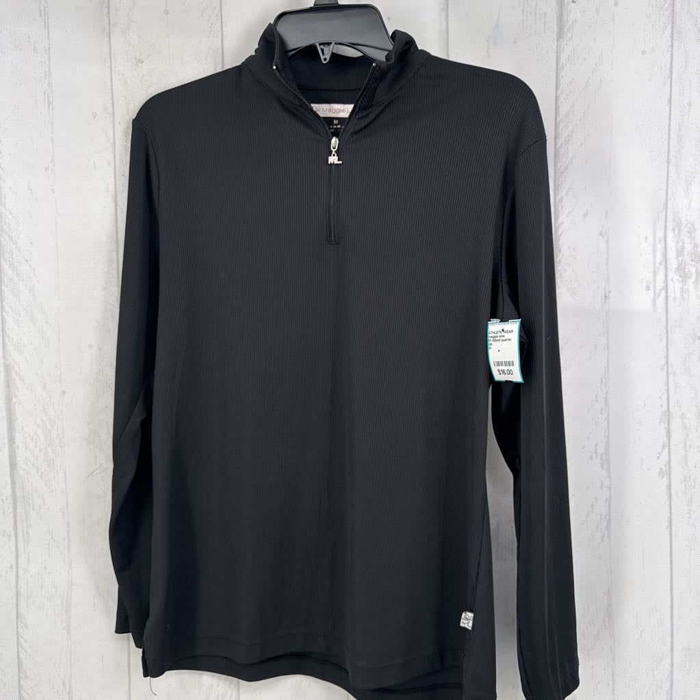 M ribbed quarter zip l/s top