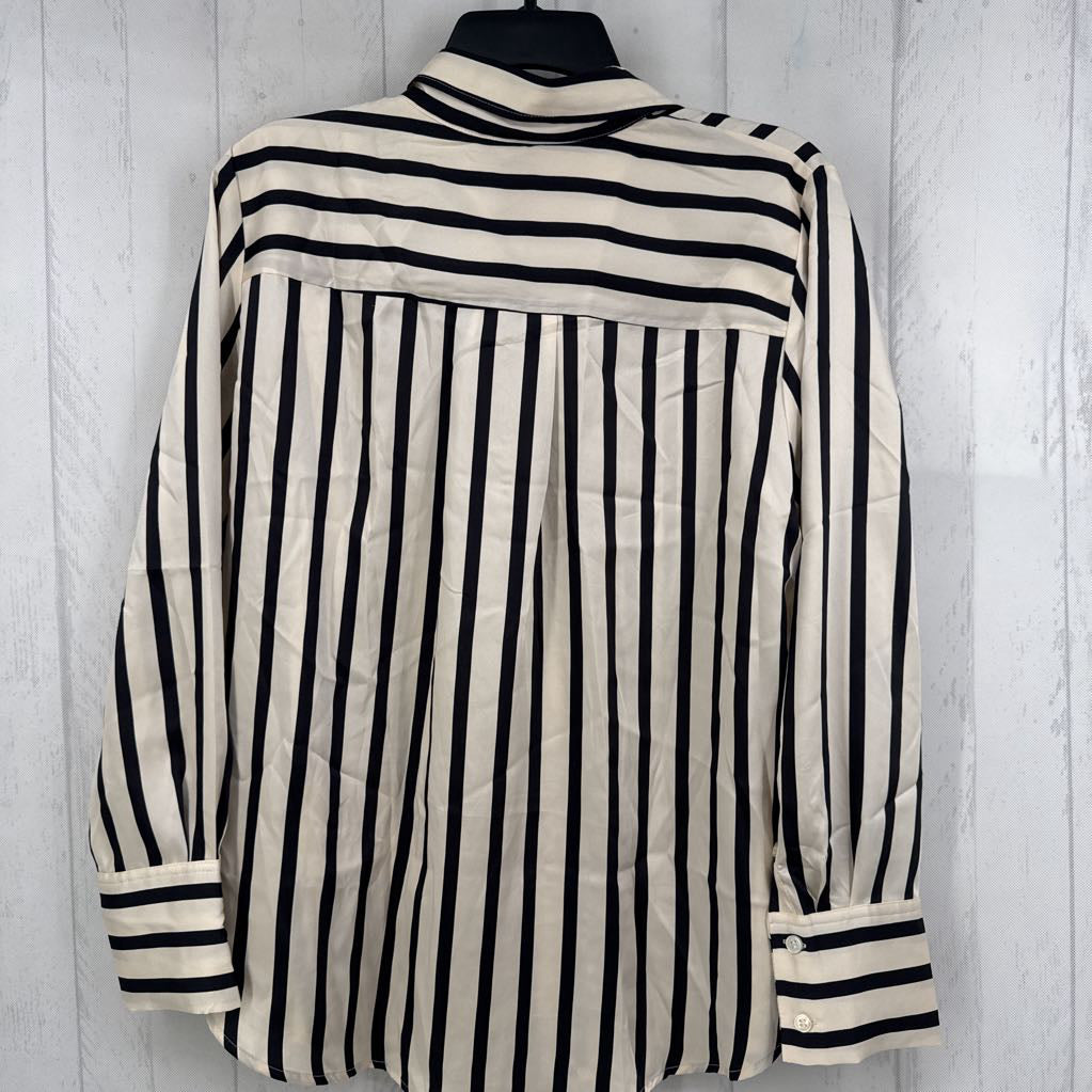 M striped button down l/s top