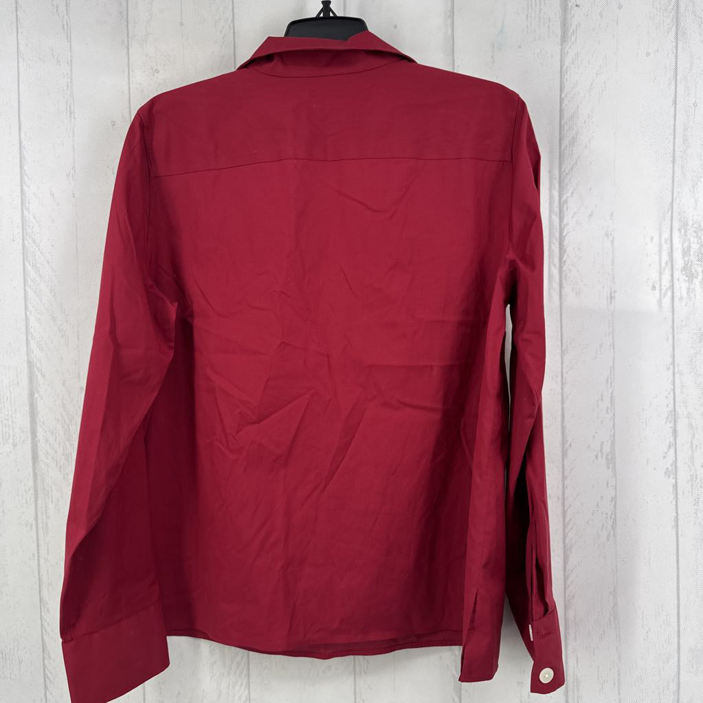 M quarter button down l/s top