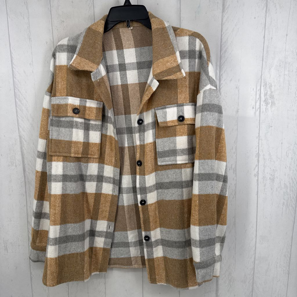 L plaid shacket