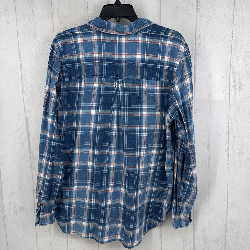 XL plaid button down l/s top