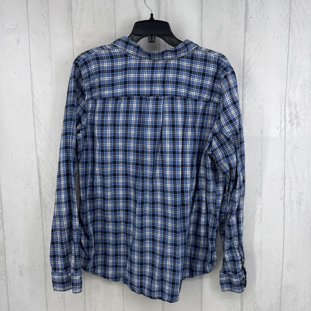 XL plaid button down l/s top