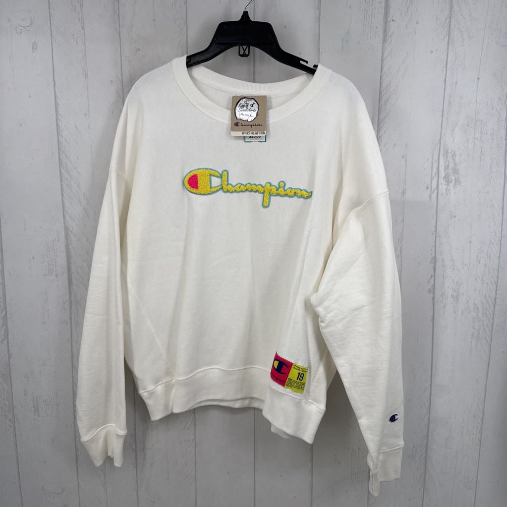 2XL embroidered logo crewneck sweatshirt