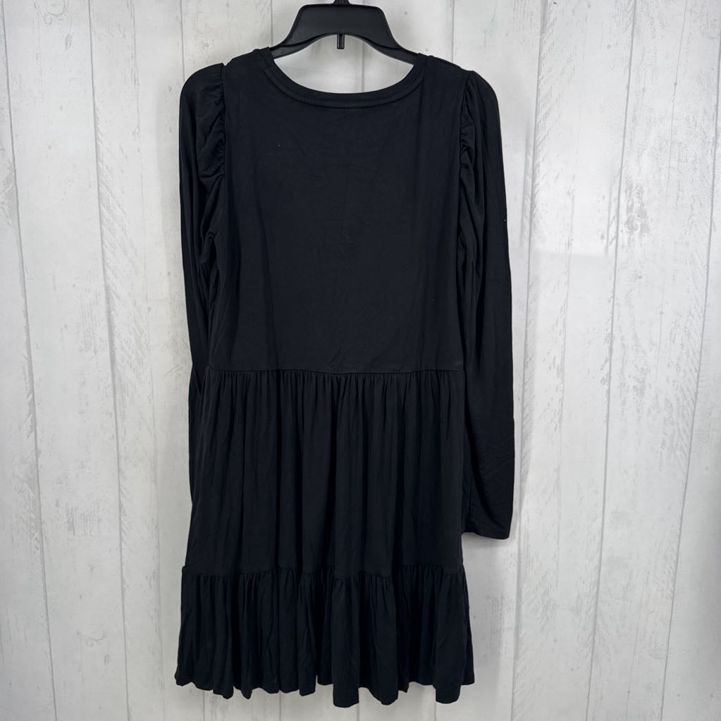 M crewneck tiered l/s dress