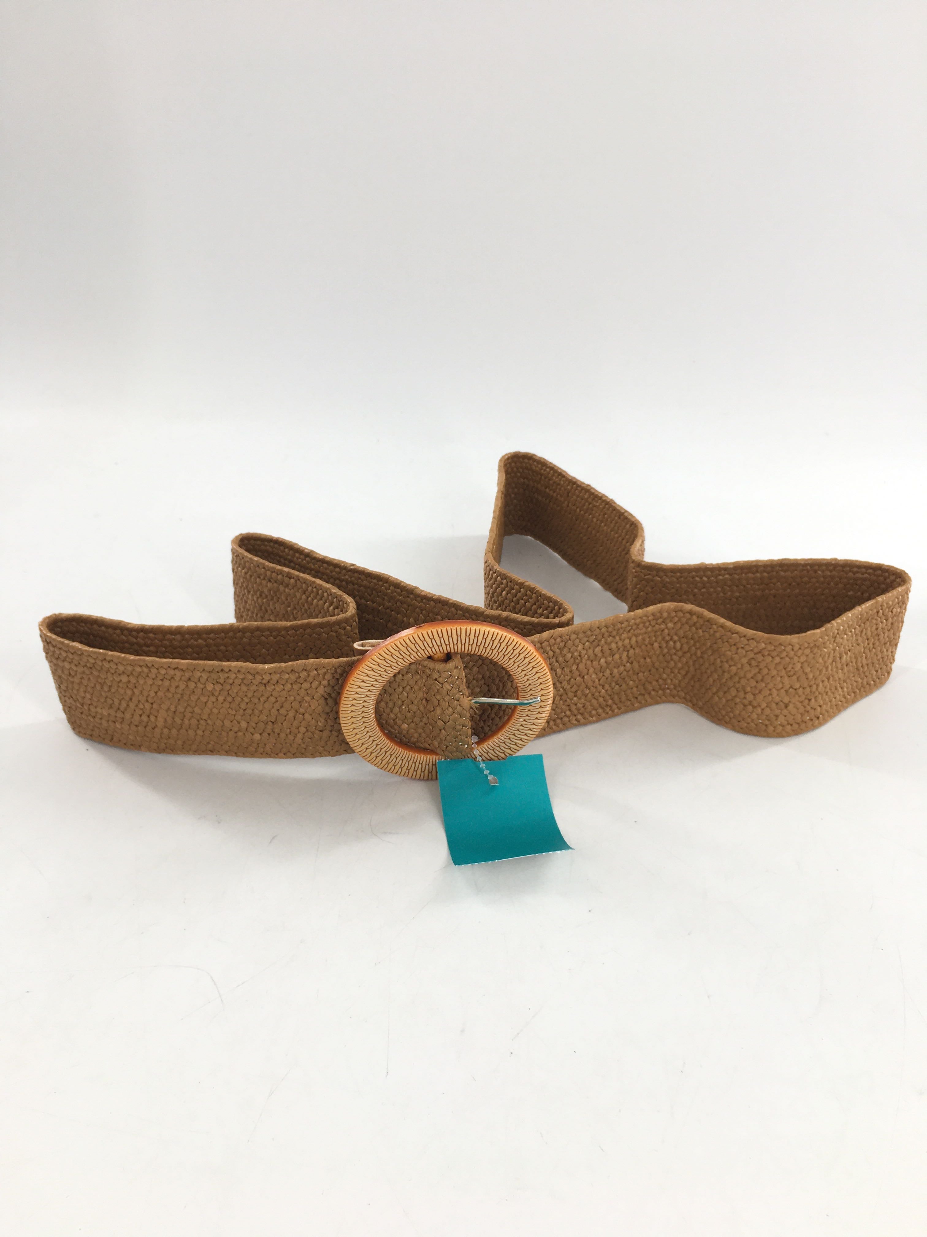 straw woven elastic belt