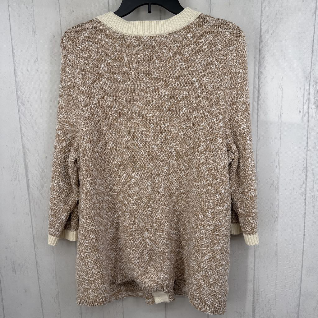 XL button front 3/4 slv sweater