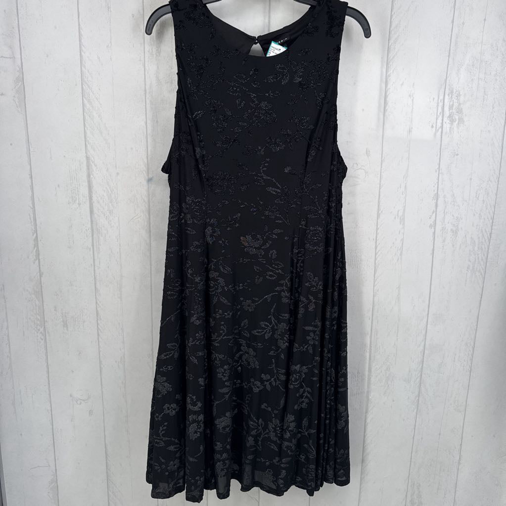2X flo jacquard print slvls dress