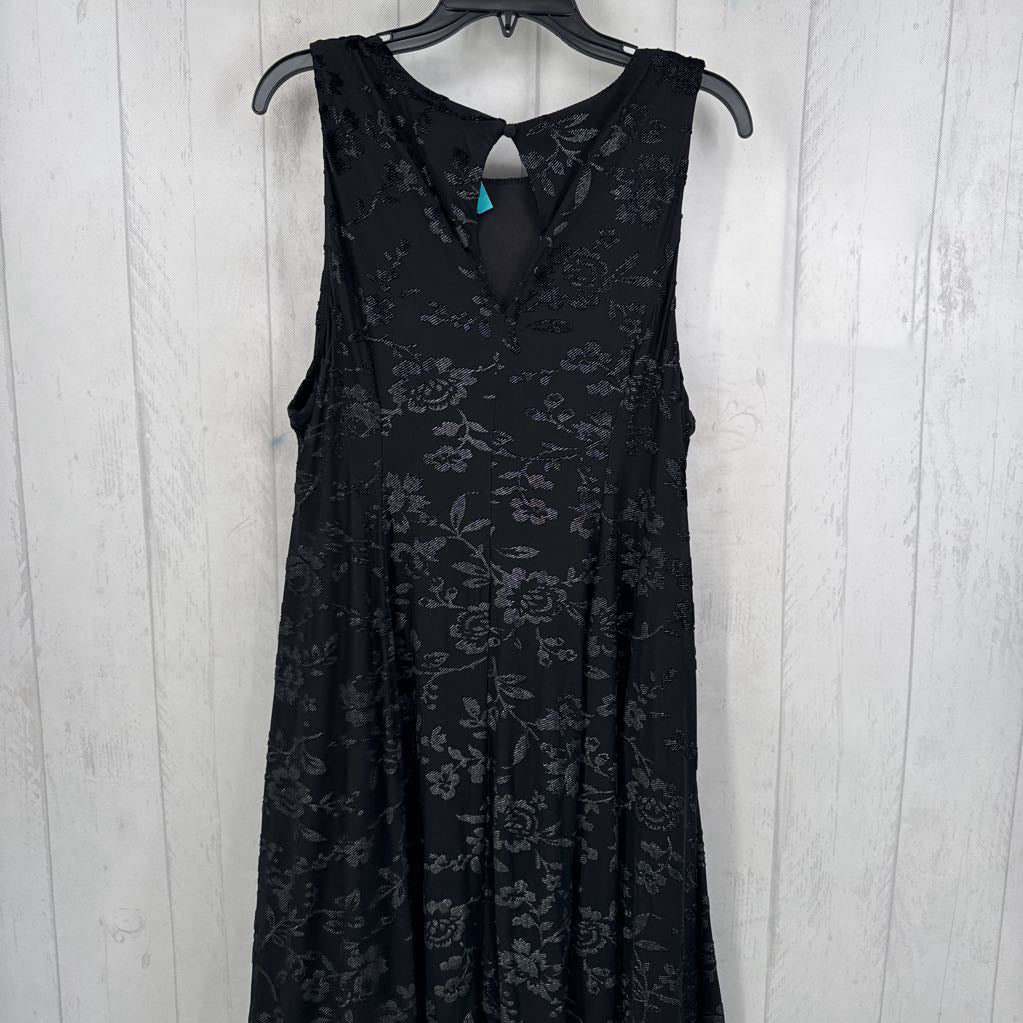 2X flo jacquard print slvls dress