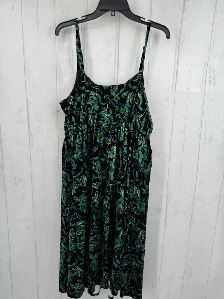1X velour flo velvet slvls dress