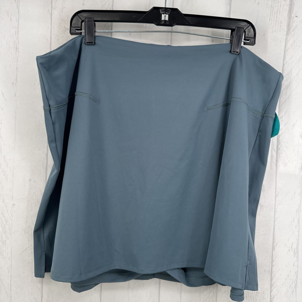 3X hi-rise skort
