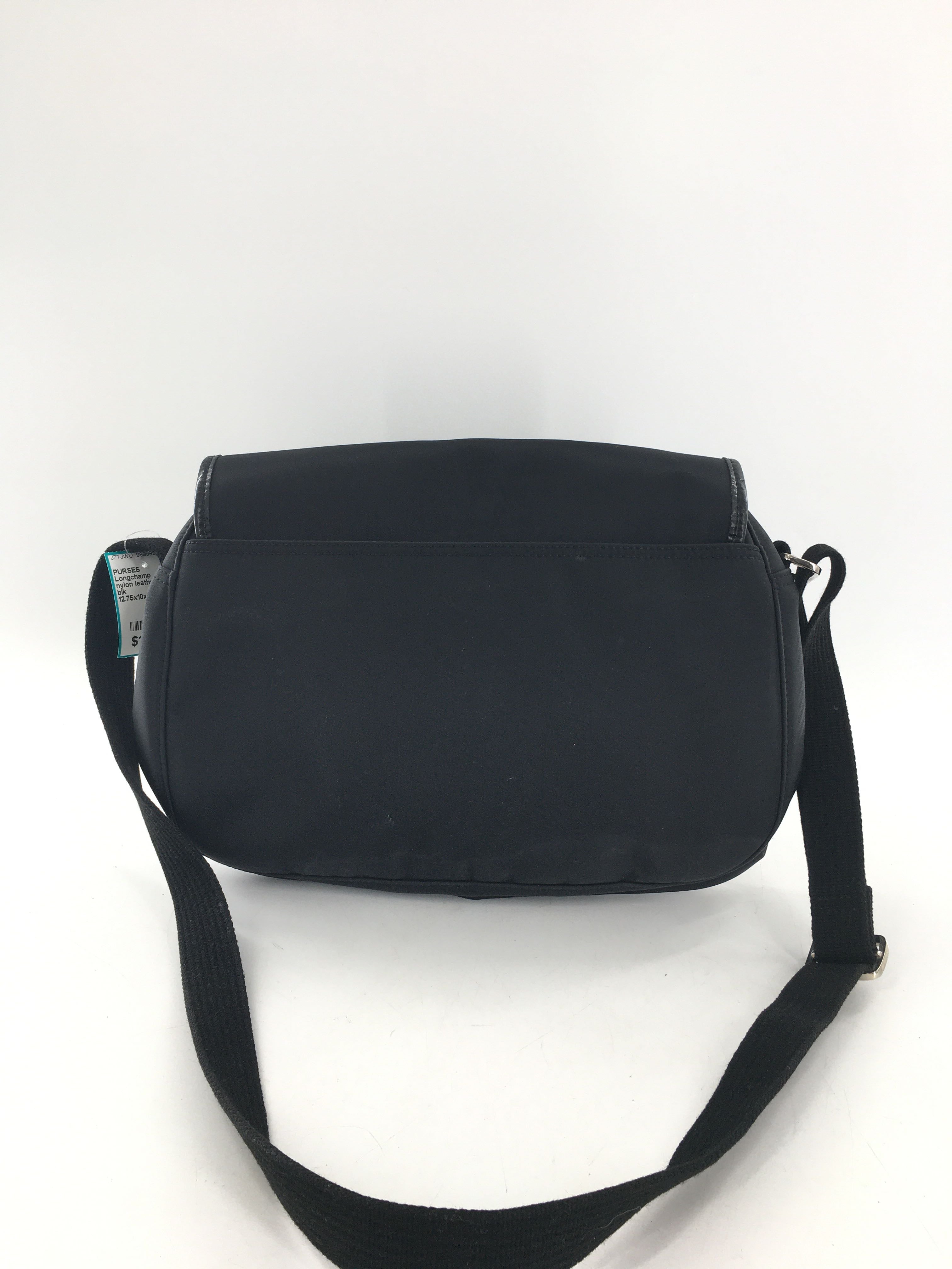 nylon leather trim messenger bag