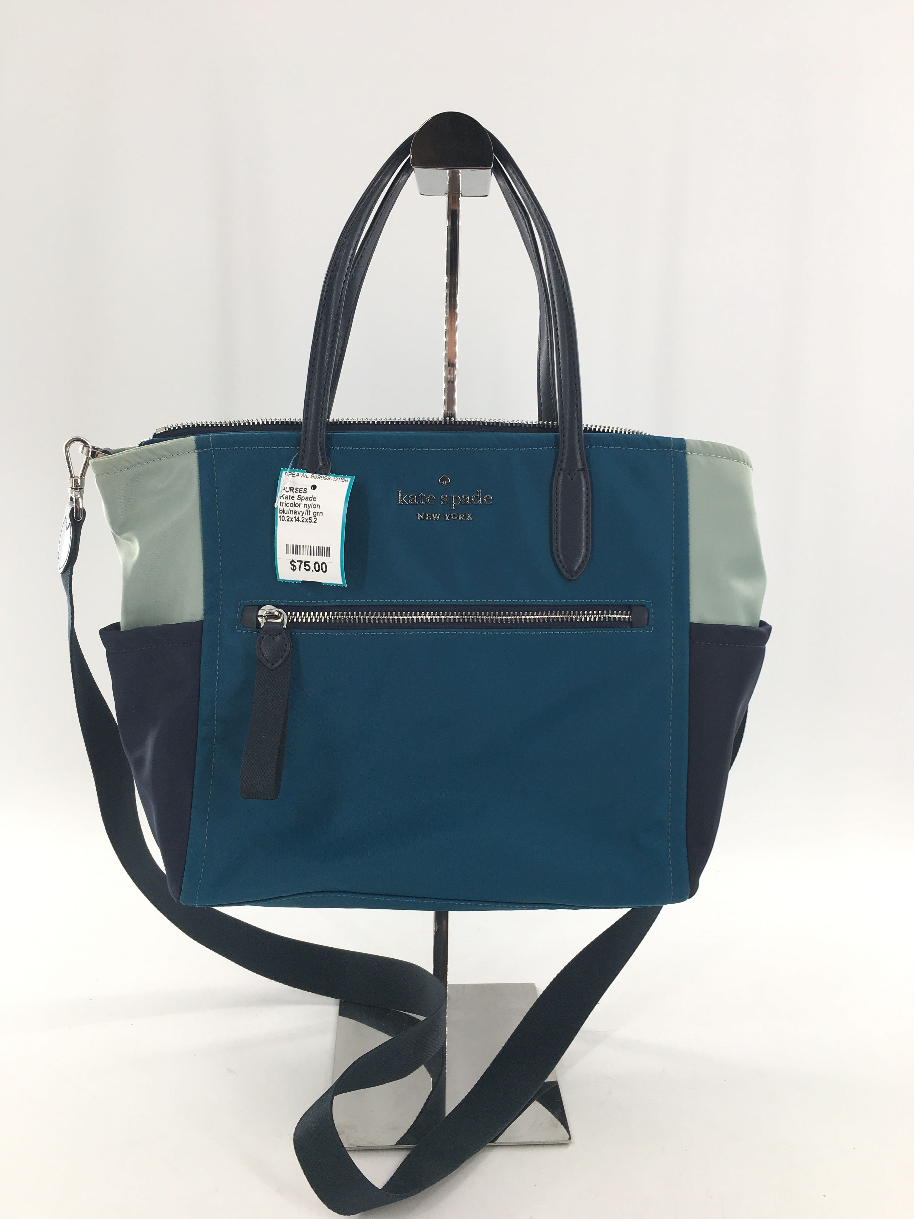 tricolor nylon satchel