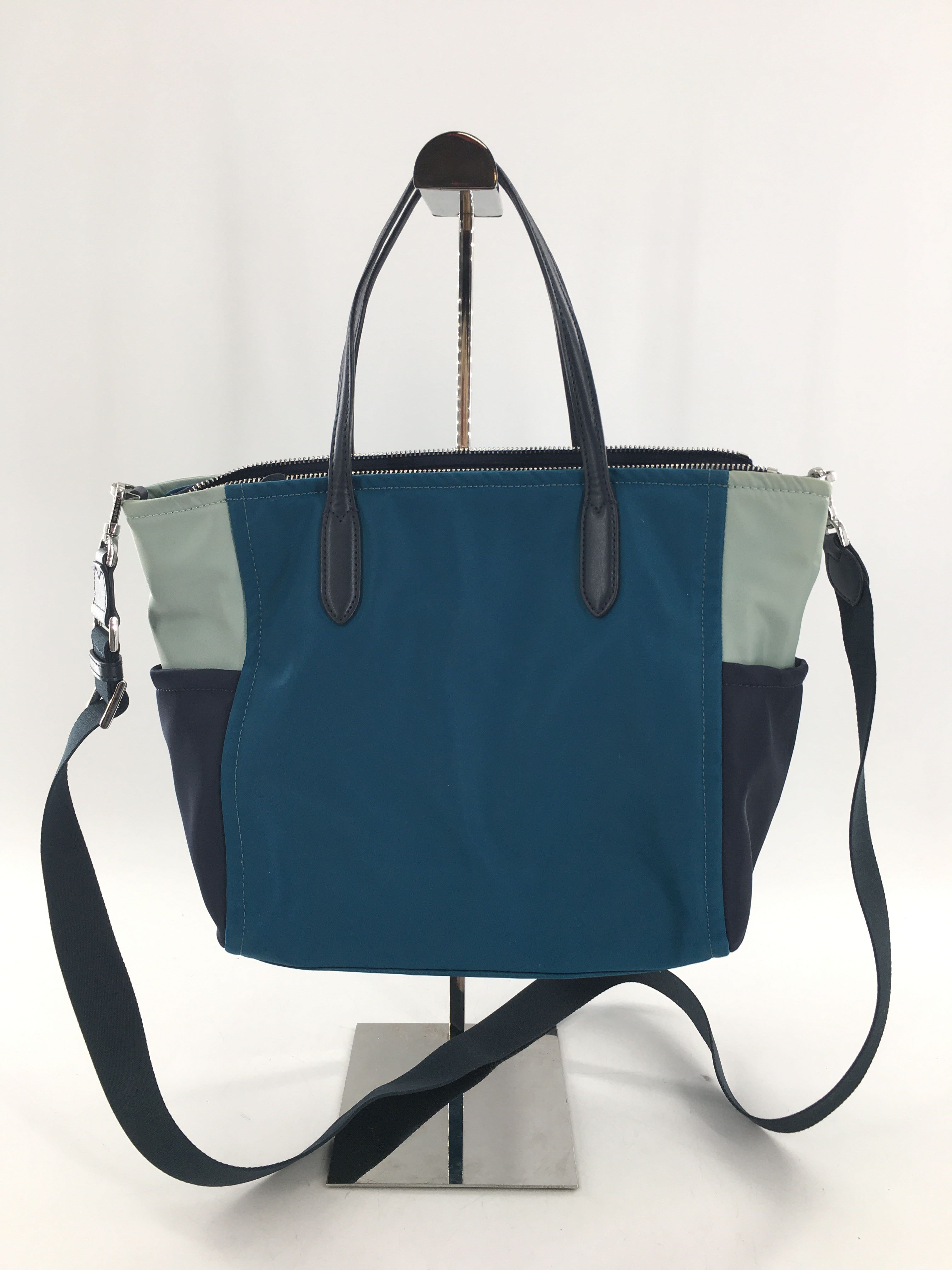 tricolor nylon satchel