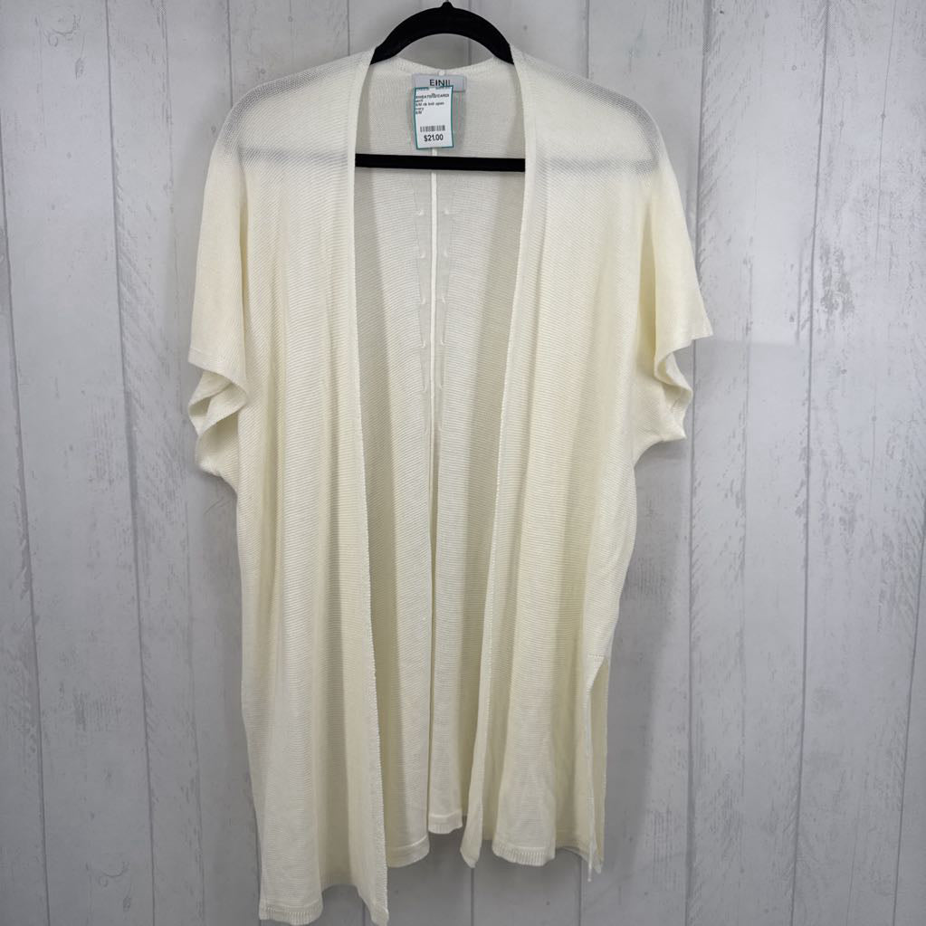 S/M rib knit open front s/s cardi