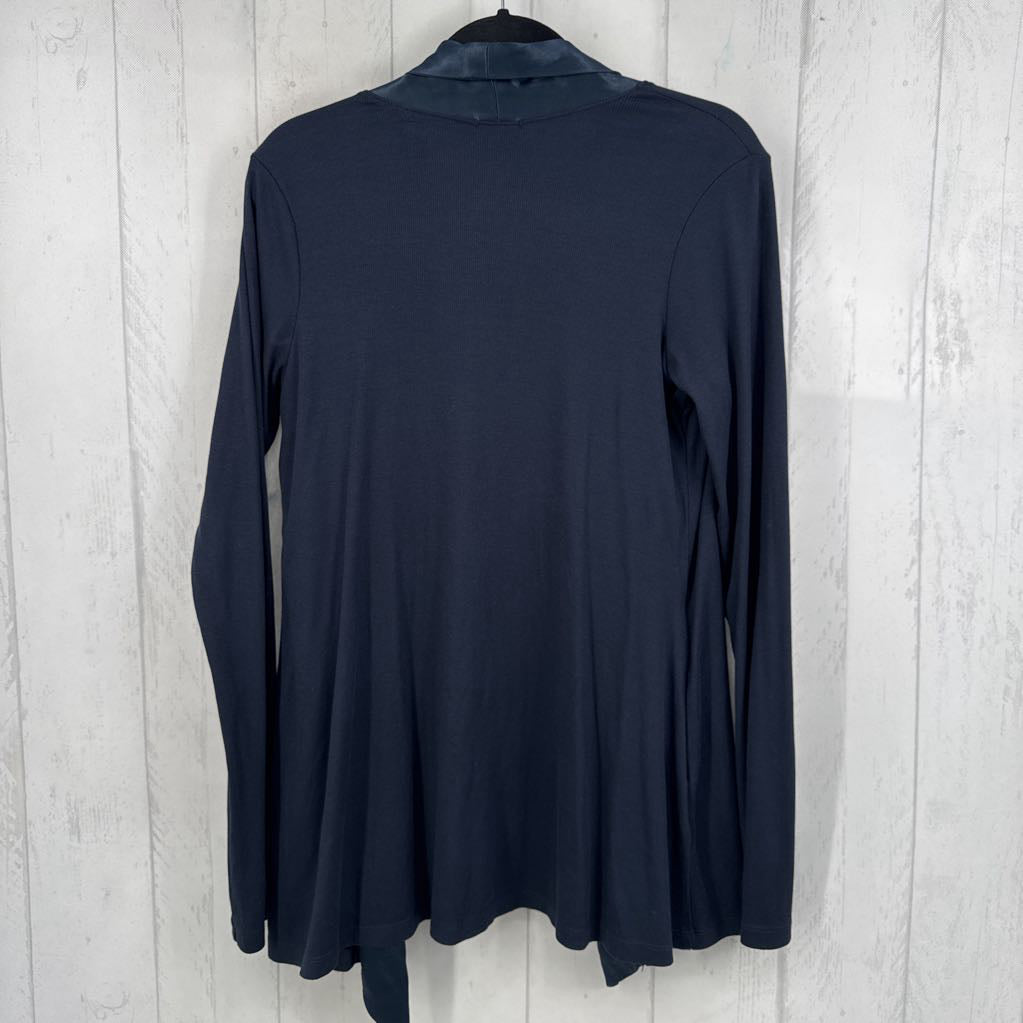 S ribbed w/ satin trim cardi